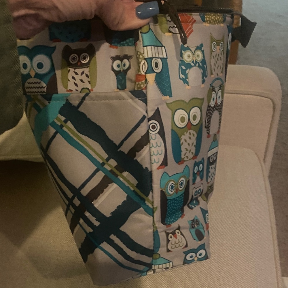 Owl Print Tote Bag - Picture 4 of 5